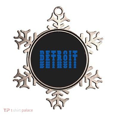 Detroit Honolulu Blue Stacked Ornament