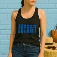 Detroit Honolulu Blue Stacked Women's Tank Top thumb 2