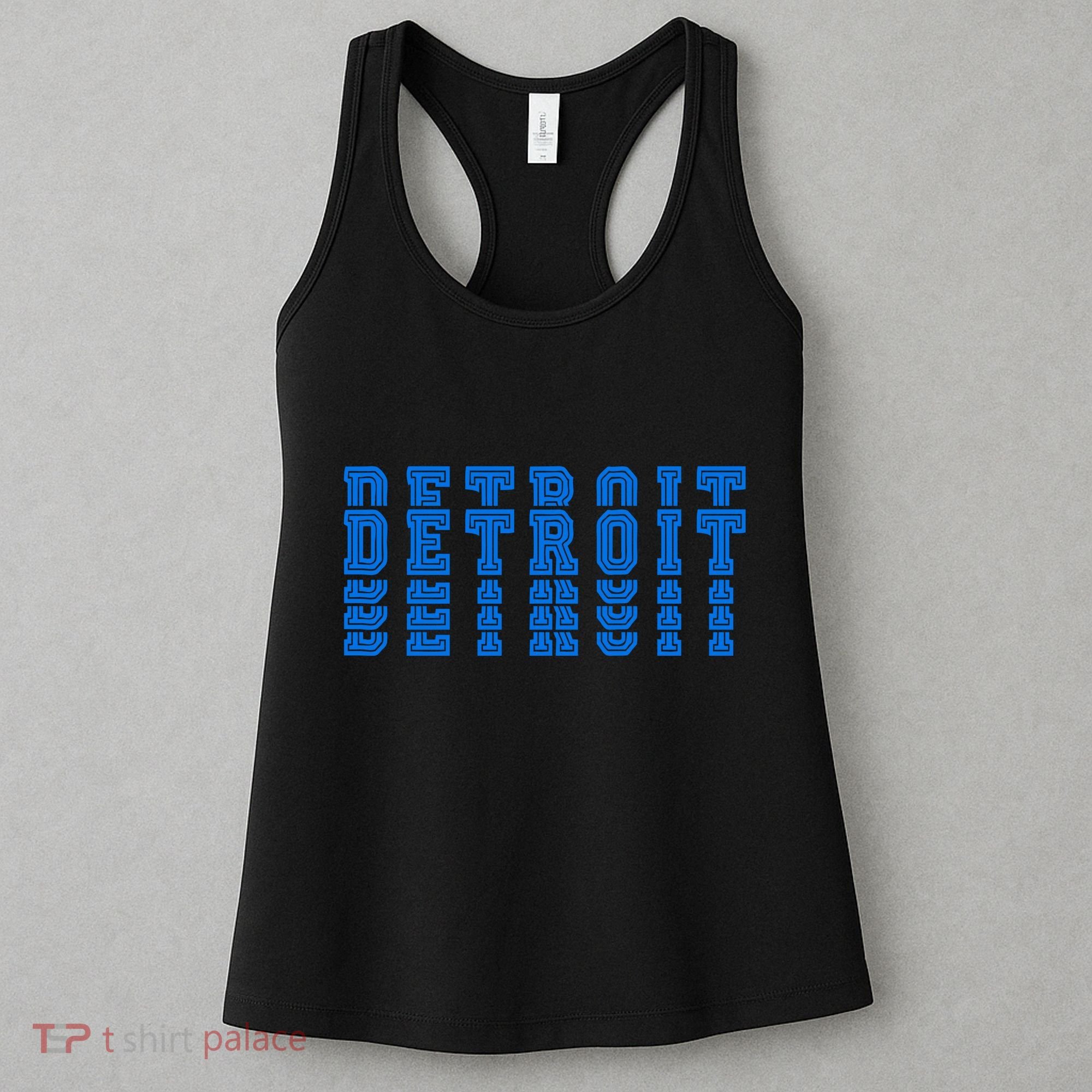 Detroit Honolulu Blue Stacked Women's Tank Top