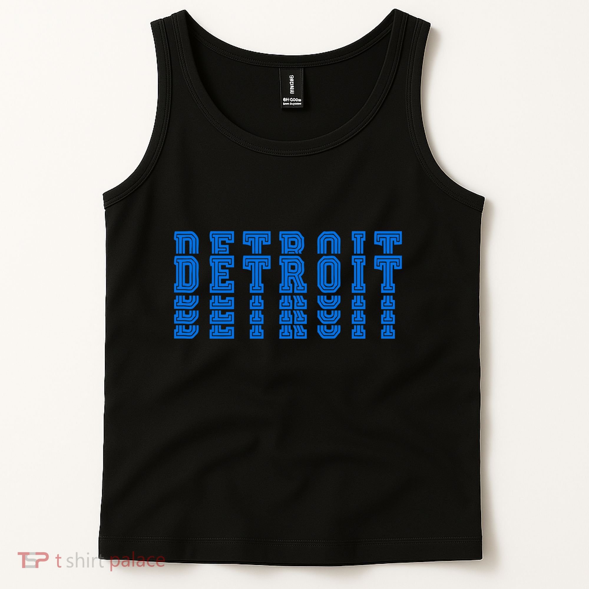 Detroit Honolulu Blue Stacked Tank Top