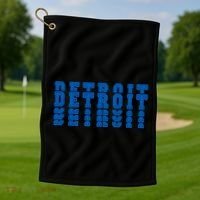 Detroit Honolulu Blue Stacked Golf Towel thumb 1