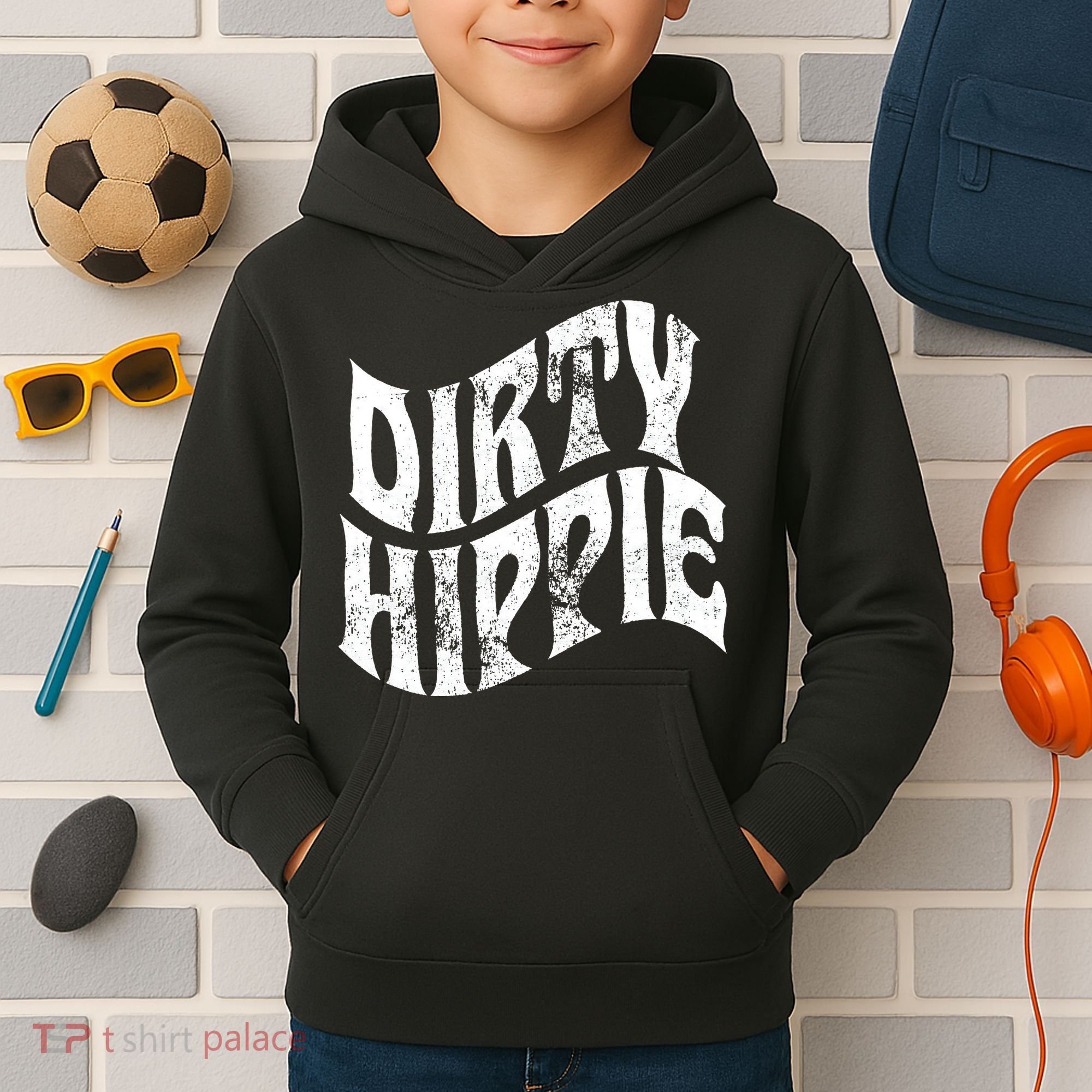 Dirty Hippie Clothing for Hippies Kids Hoodie