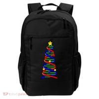 Dna Helix Christmas Tree Life Science Biology Teacher Gift Backpack thumb 0