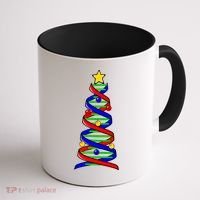 Dna Helix Christmas Tree Life Science Biology Teacher Gift Coffee Mug thumb 1
