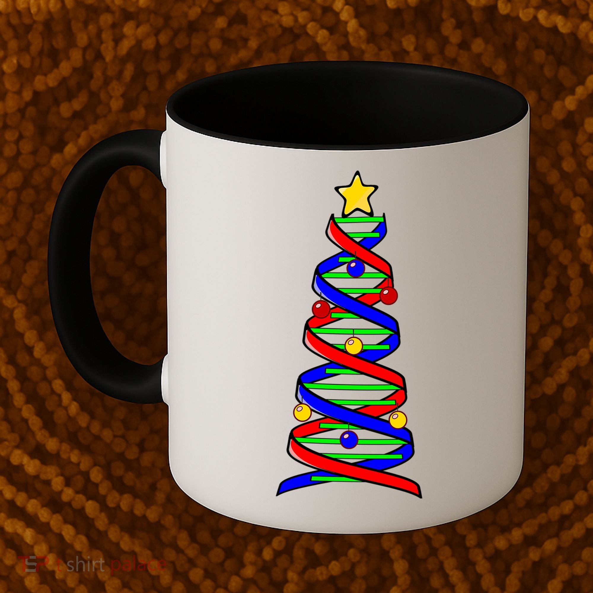 Dna Helix Christmas Tree Life Science Biology Teacher Gift Coffee Mug