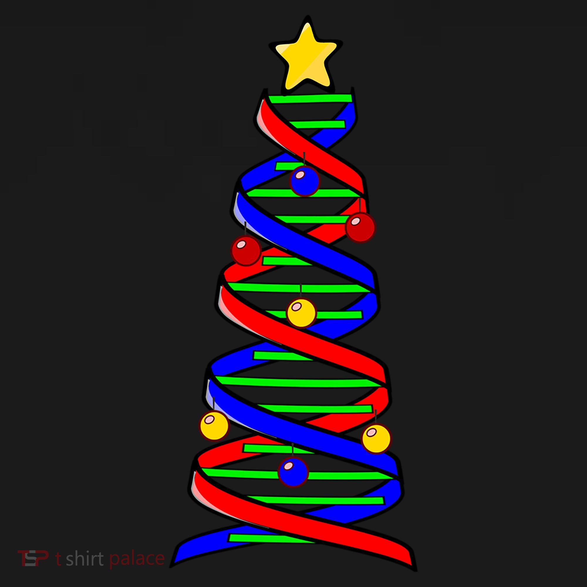 Dna Helix Christmas Tree Life Science Biology Teacher Gift Women's Hoodie