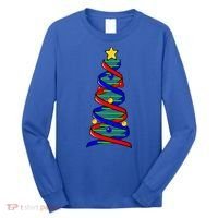 Dna Helix Christmas Tree Life Science Biology Teacher Gift Long Sleeve Shirt thumb 0