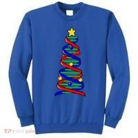 Dna Helix Christmas Tree Life Science Biology Teacher Gift Sweatshirt thumb 0