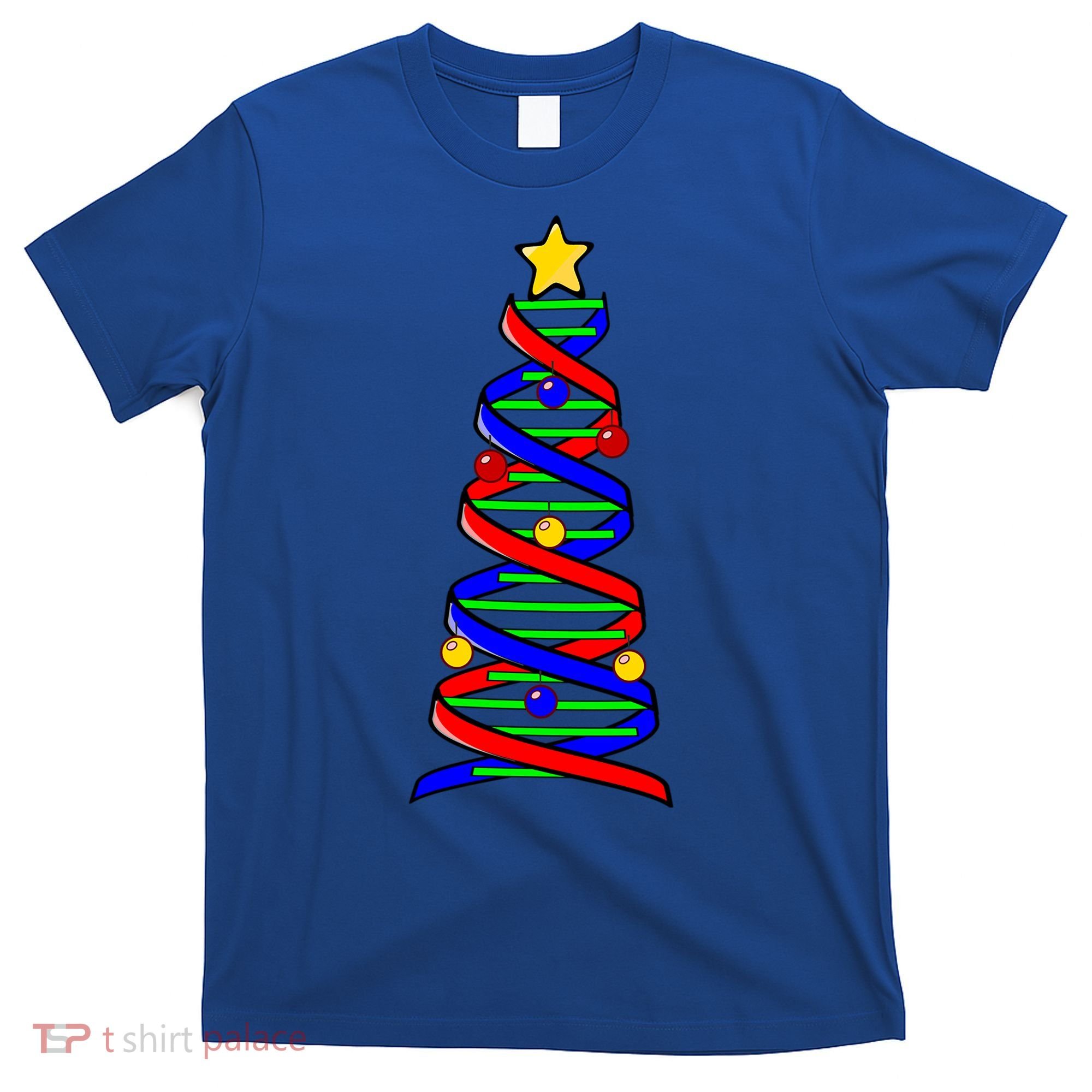 Dna Helix Christmas Tree Life Science Biology Teacher Gift T-Shirt