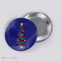Dna Helix Christmas Tree Life Science Biology Teacher Gift Button thumb 0