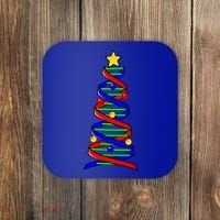 Dna Helix Christmas Tree Life Science Biology Teacher Gift Coaster thumb 0