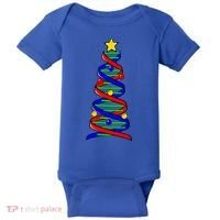 Dna Helix Christmas Tree Life Science Biology Teacher Gift Baby Bodysuit thumb 0
