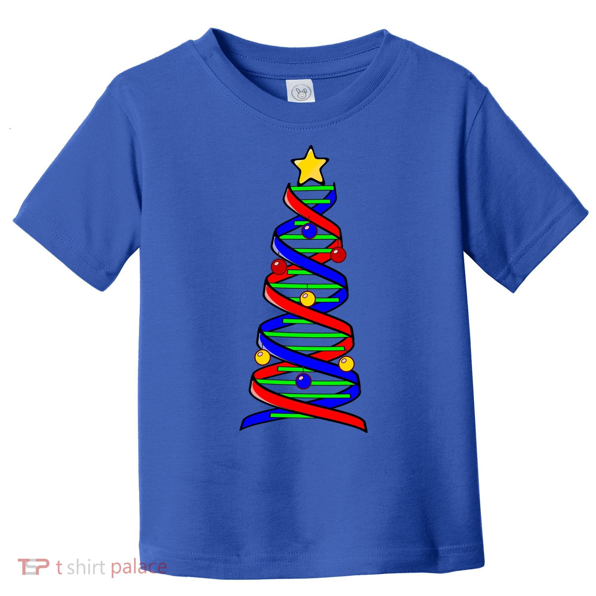 Dna Helix Christmas Tree Life Science Biology Teacher Gift Toddler T-Shirt