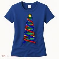 Dna Helix Christmas Tree Life Science Biology Teacher Gift Women's T-Shirt thumb 0