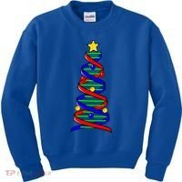 Dna Helix Christmas Tree Life Science Biology Teacher Gift Kids Sweatshirt thumb 0
