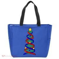 Dna Helix Christmas Tree Life Science Biology Teacher Gift Tote Bag thumb 0