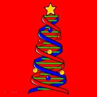 Dna Helix Christmas Tree Life Science Biology Teacher Gift Santa Hat thumb 1