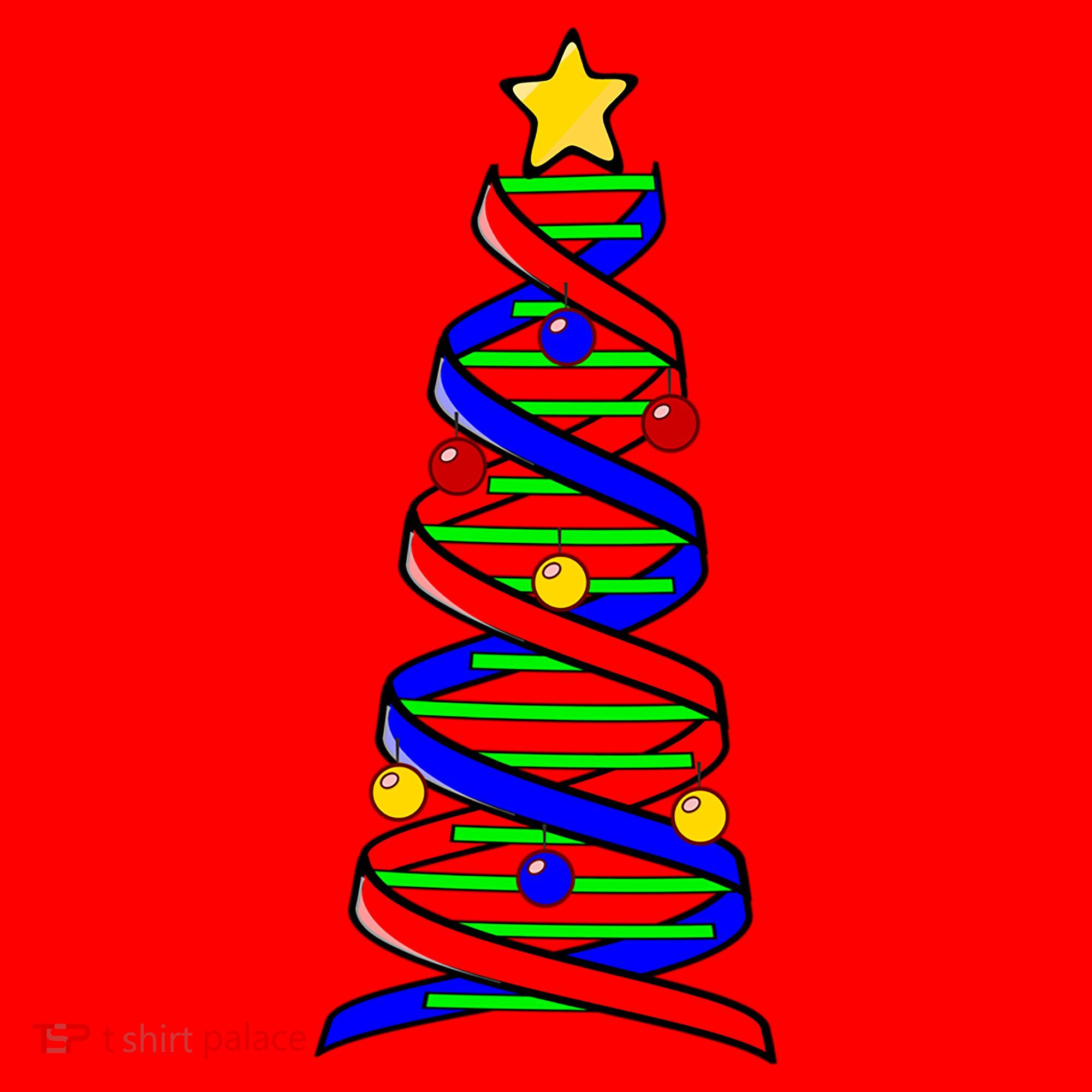 Dna Helix Christmas Tree Life Science Biology Teacher Gift Santa Hat