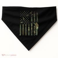 Duck Hunting Camo Men Camouflage Hunter American Flag USA-Made Doggie Bandana thumb 0