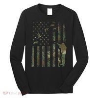 Duck Hunting Camo Men Camouflage Hunter American Flag Long Sleeve Shirt thumb 0