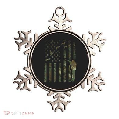 Duck Hunting Camo Men Camouflage Hunter American Flag Ornament