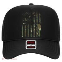 Duck Hunting Camo Men Camouflage Hunter American Flag Hat thumb 0