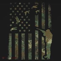 Duck Hunting Camo Men Camouflage Hunter American Flag Toddler Hoodie thumb 2
