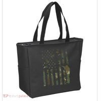 Duck Hunting Camo Men Camouflage Hunter American Flag Tote Bag thumb 2