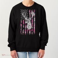 Deer Hunting Camo American Flag Buck Women's Sweatshirt thumb 0