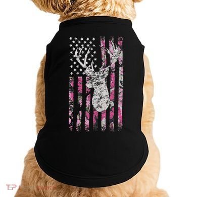 Deer Hunting Camo American Flag Buck Doggie Tank