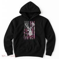 Deer Hunting Camo American Flag Buck Hoodie thumb 0