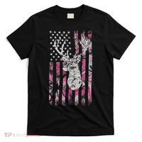 Deer Hunting Camo American Flag Buck T-Shirt thumb 0