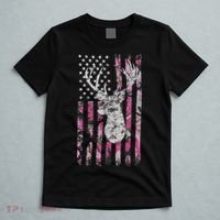 Deer Hunting Camo American Flag Buck T-Shirt thumb 5