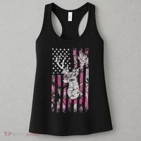 Deer Hunting Camo American Flag Buck Women's Tank Top thumb 3