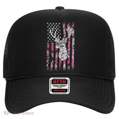 Deer Hunting Camo American Flag Buck Hat
