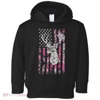 Deer Hunting Camo American Flag Buck Toddler Hoodie thumb 0