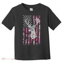 Deer Hunting Camo American Flag Buck Toddler T-Shirt thumb 0