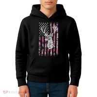 Deer Hunting Camo American Flag Buck Kids Hoodie thumb 4