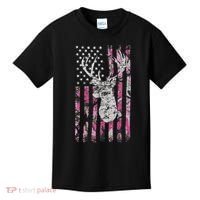 Deer Hunting Camo American Flag Buck Kids T-Shirt thumb 0