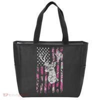 Deer Hunting Camo American Flag Buck Tote Bag thumb 0