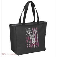 Deer Hunting Camo American Flag Buck Tote Bag thumb 2