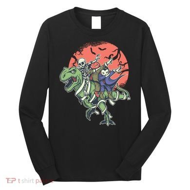 Dabbing Halloween Characters Long Sleeve Shirt