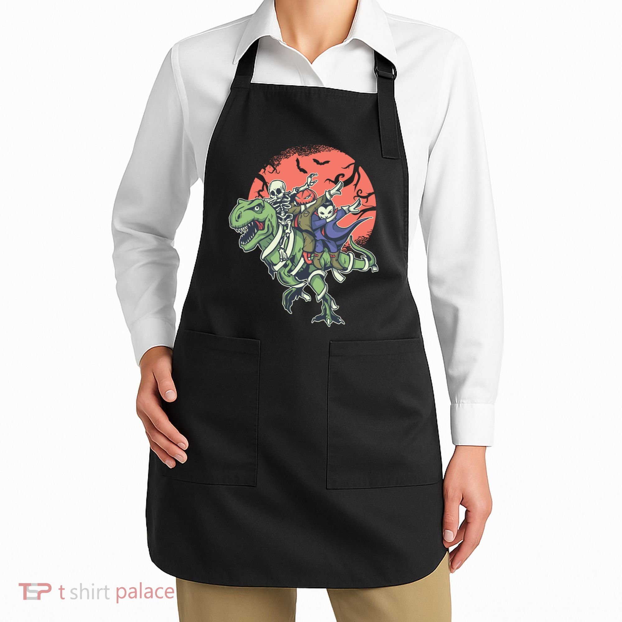 Dabbing Halloween Characters Apron