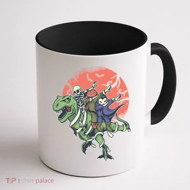 Dabbing Halloween Characters Coffee Mug back