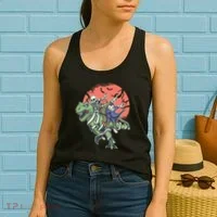 Dabbing Halloween Characters Women's Tank Top thumb 2