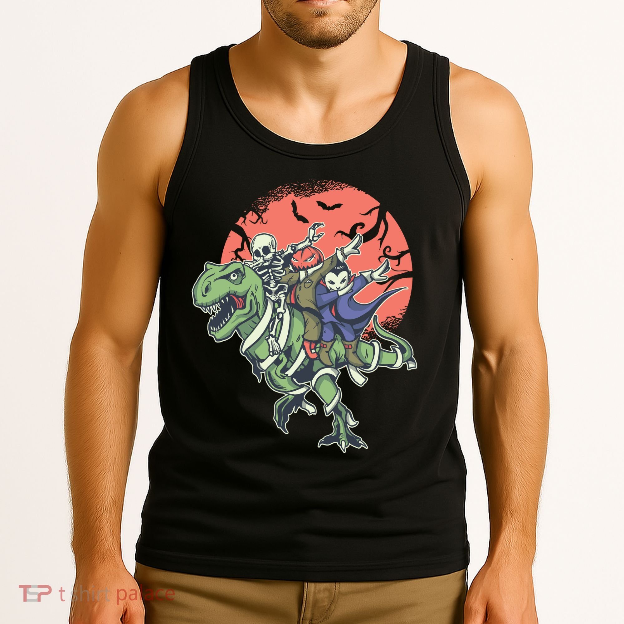 Dabbing Halloween Characters Tank Top