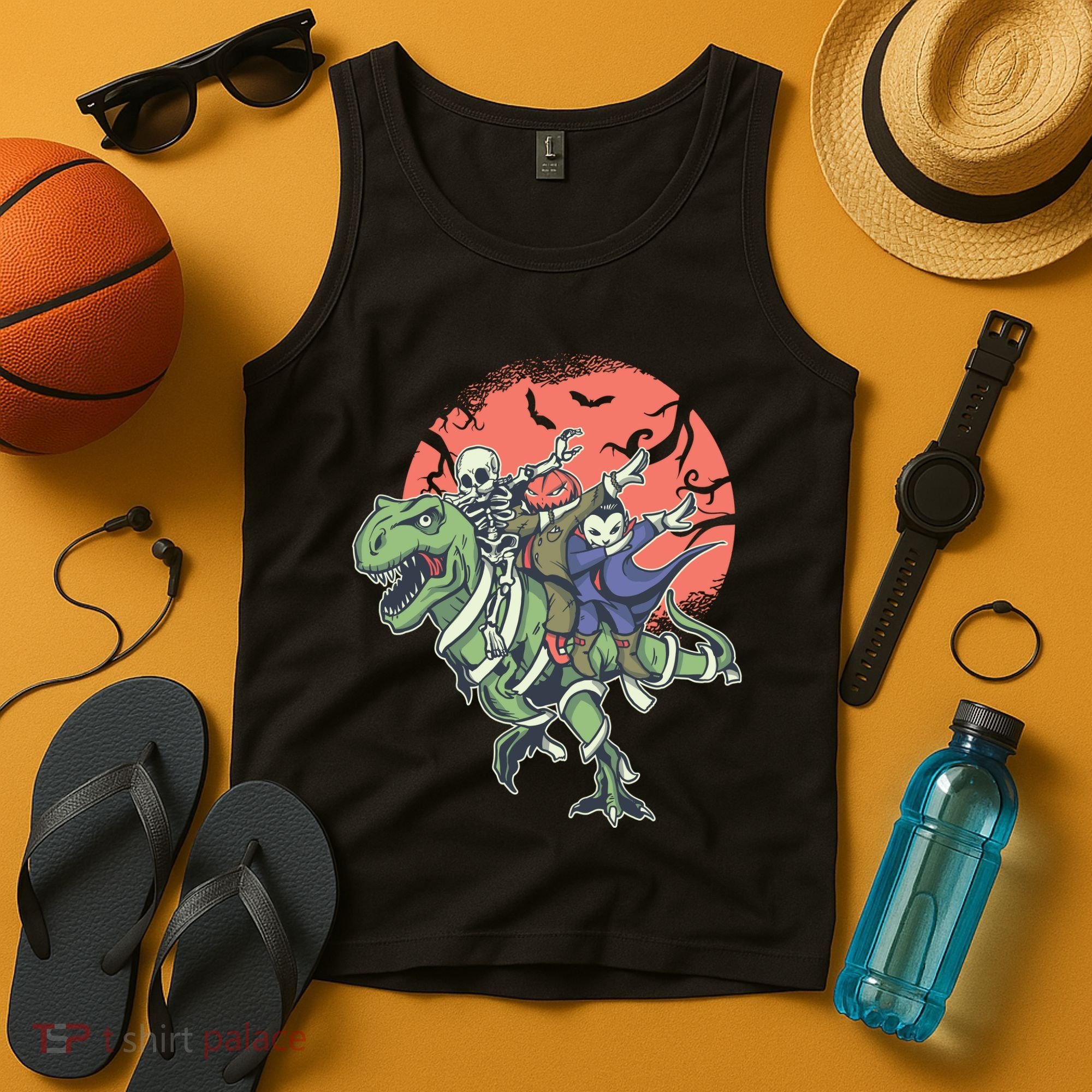 Dabbing Halloween Characters Tank Top