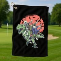 Dabbing Halloween Characters Golf Towel thumb 1