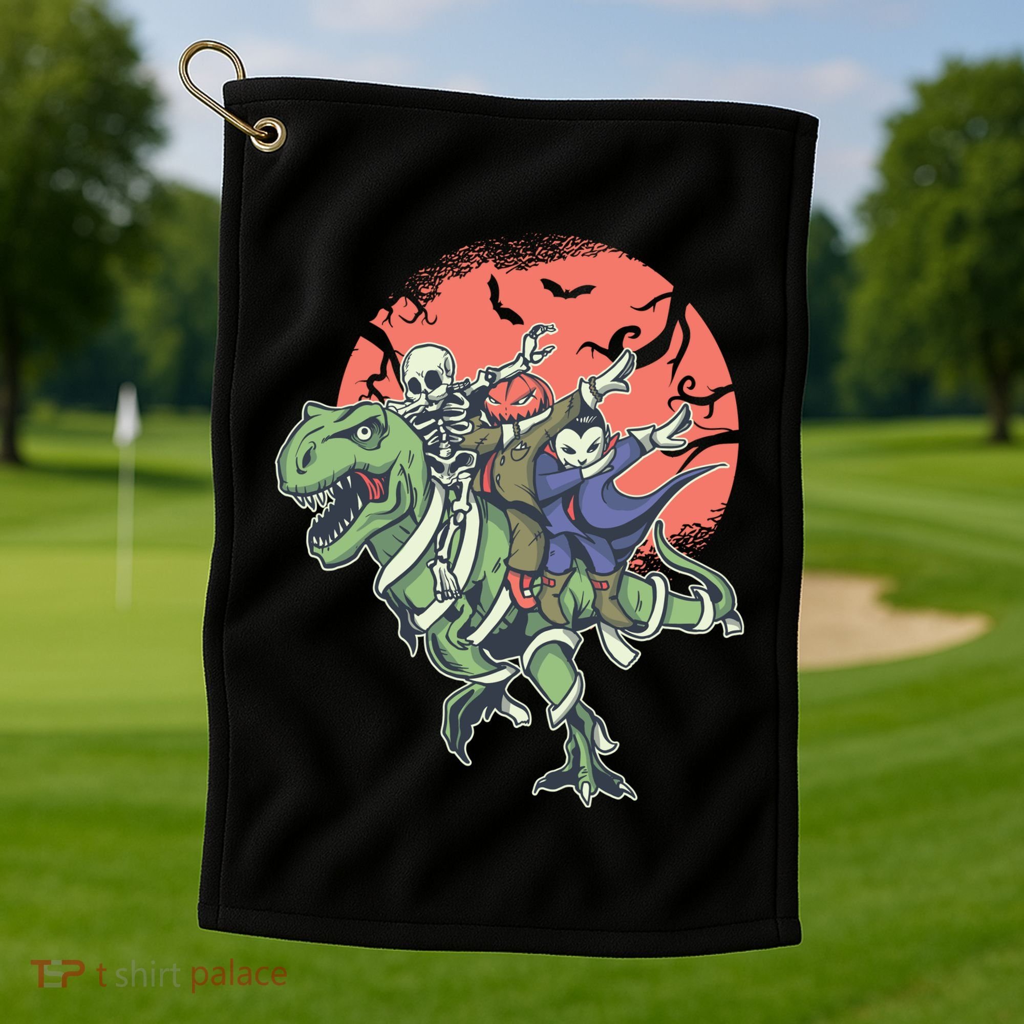 Dabbing Halloween Characters Golf Towel