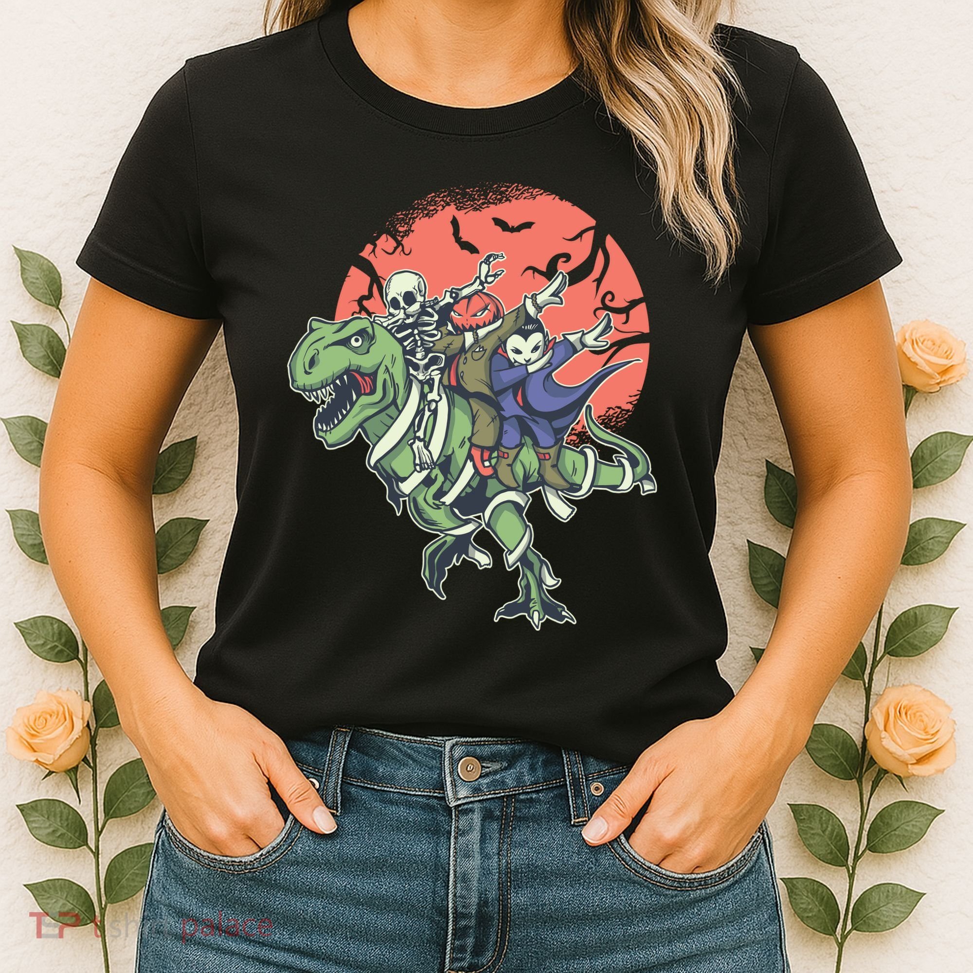 Dabbing Halloween Characters Women's T-Shirt